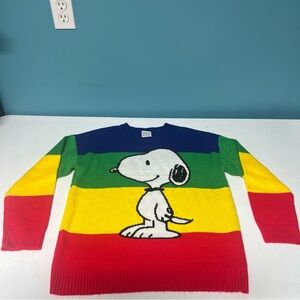 Peanuts Multicolor Snoopy Crewneck Sweater size medium